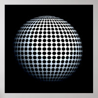 Poster d'art Op de Dot Sphere