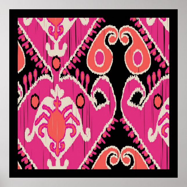 Poster d'art ouzbek Ikat (Devant)