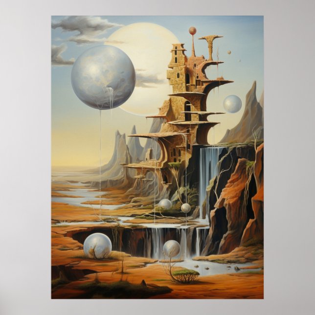 Poster d'art paysager surréaliste (Devant)