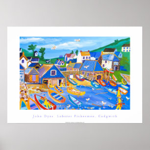 Poster d'art : Pêcheurs de homard, Cadgwith, Corno