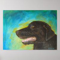 Poster d'art peint par Retriever Black Labrador Im