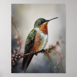 Poster d'art Peinture de colibri