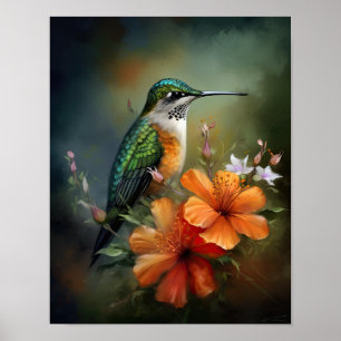 Poster d'art Peinture de colibri