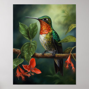 Poster d'art Peinture de colibri