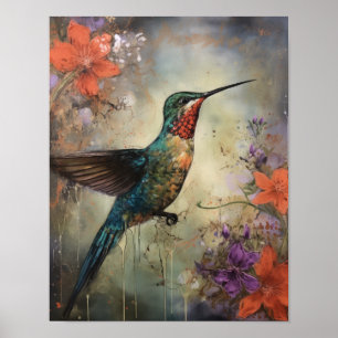 Poster d'art Peinture de colibri