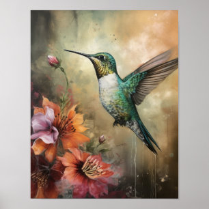 Poster d'art Peinture de colibri