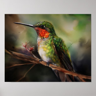 Poster d'art Peinture de colibri