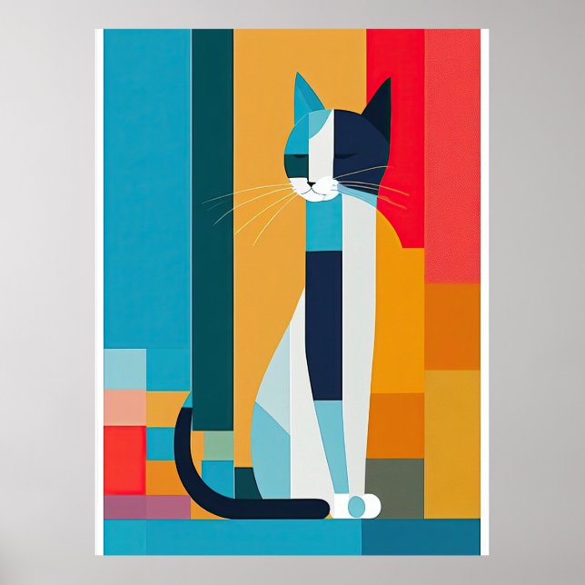 Poster d'Art Pop Cat Cryptic (Devant)