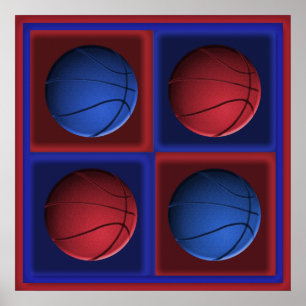 Poster d'art pop de basket-ball