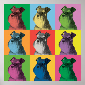 Poster d'art pop de Schnauzer miniature
