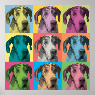 Poster d'Art Pop Great Dane