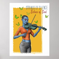 Poster d'art pour filles violon