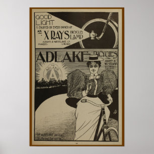 Poster d'art publicitaire Adlake Bicycle Magazine 