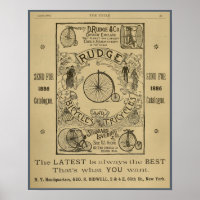 Poster d'art publicitaire du magazine Rudge Magazi