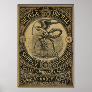 Poster d'art publicitaire du magazine Vintage Bicy