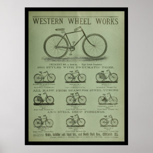 Poster d'art publicitaire du magazine Vintage Bicy