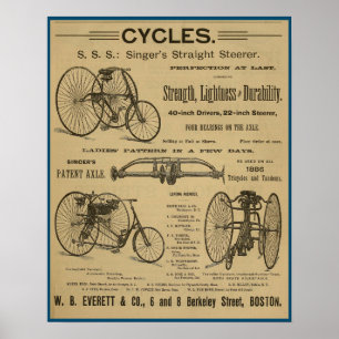 Poster d'art publicitaire du magazine Vintage Bicy