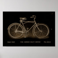 Poster d'art publicitaire pour vélos Vintages 1915