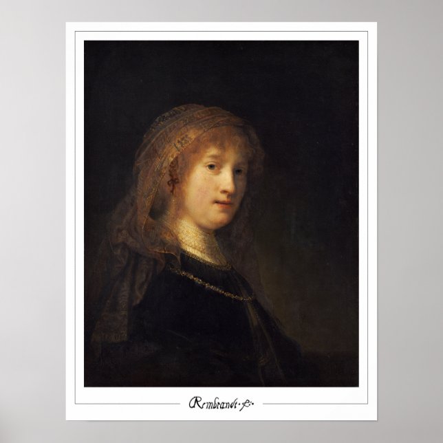 Poster d'art Rembrandt van Rijn Zedign #4 (Devant)