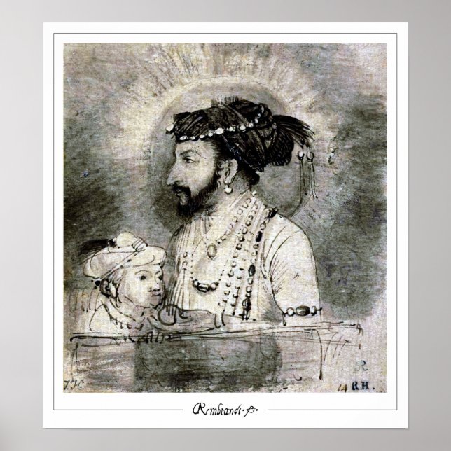 Poster d'art Rembrandt van Rijn Zedign #406 (Devant)