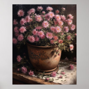 Poster d'art rose Aster