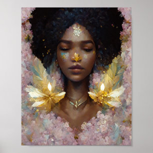 Poster d'art rose Fae 4 Imaginaires