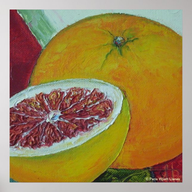Poster d'Art Rouge Grapefruit (Devant)