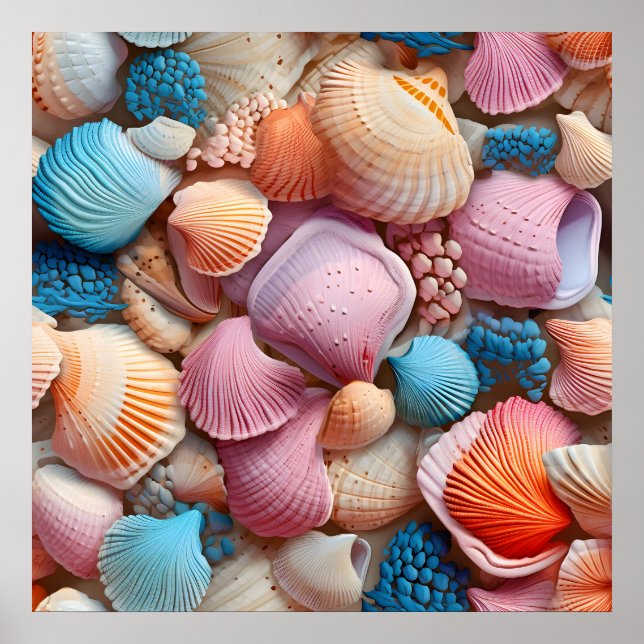 Poster d'art Seashells Seaside (Devant)