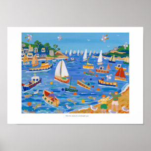 Poster d'art : Sunday Sailing Fowey de John Dyer