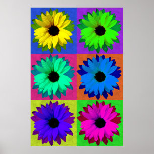 Poster d'art Sunflowers-Pop