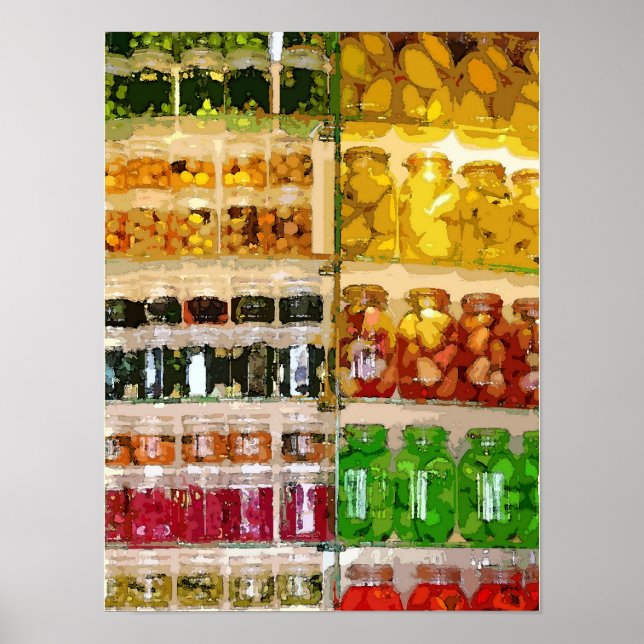 Poster d'art sur la conservation des aliments pour (Devant)