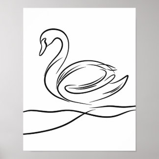 Poster d'art Swan Line | Irish River