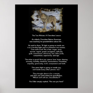 Poster d'art TLE TALE DES DEUX LOUPS