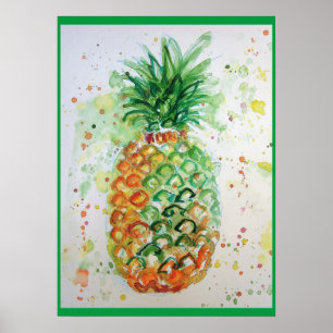 Poster d'Art Tropical sur l'ananas