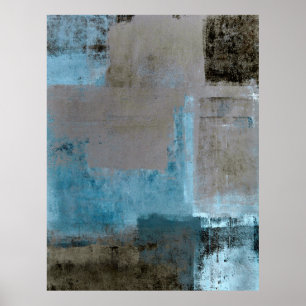 Poster d'art Turquoise et Brown Imprimer