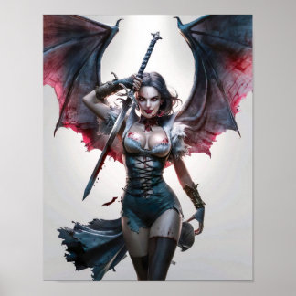 Poster d'Art Vampire Plutôt Sexy