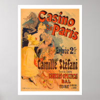 Poster d'Art Vintage Casino de Paris
