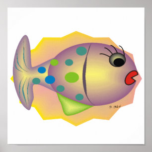 Poster d'art Whimsical Fish par Gail Gabel