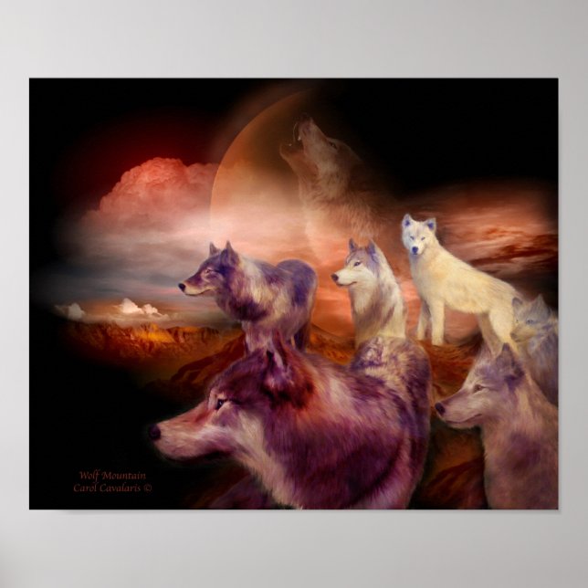 Poster d'art Wolf Mountain/Imprimer (Devant)