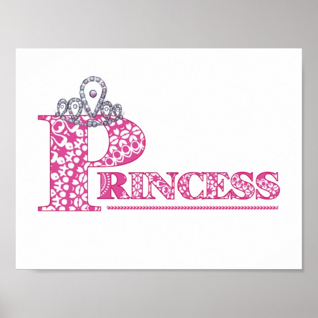 Poster d'art Word de Princesse rose mignonne Impri (Devant)