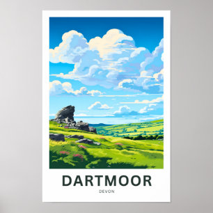 Poster Dartmoor Devon Travel Imprimer