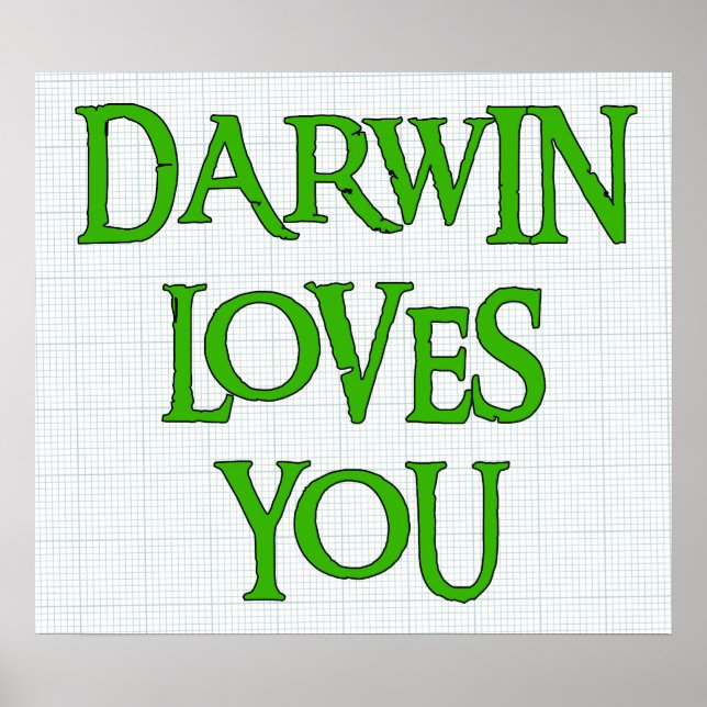 Poster Darwin t'aime (Devant)