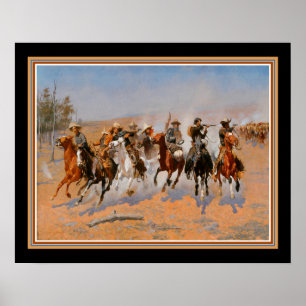 Poster "Dash for the Timbers" de Frederic Remington