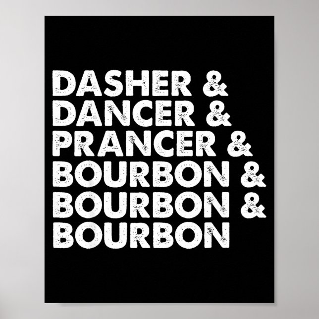 Poster Dasher Dancer Prancer &amp; Bourbon Christmas Holi (Devant)