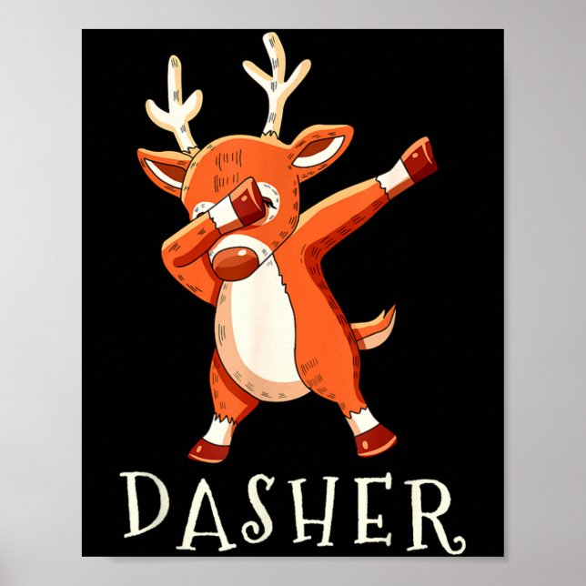Poster Dasher Santas Reindeers Family Matching Outfit Chr (Devant)