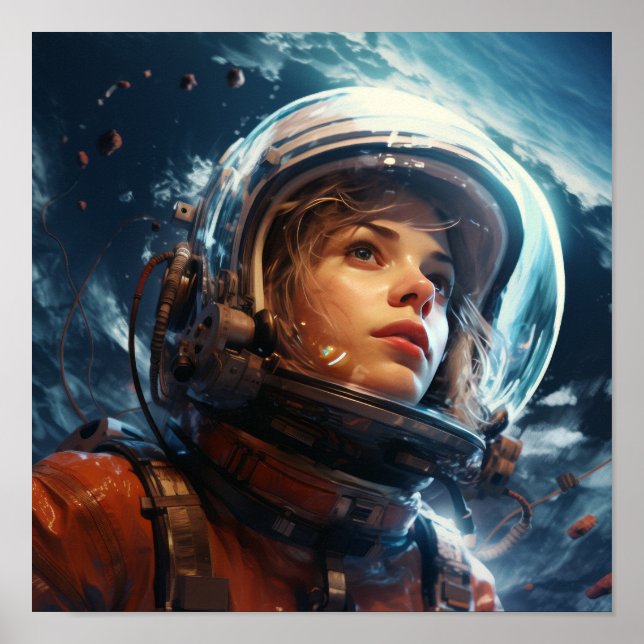 Poster d'astronautes étonnant - Explorez les Cosmo (Devant)