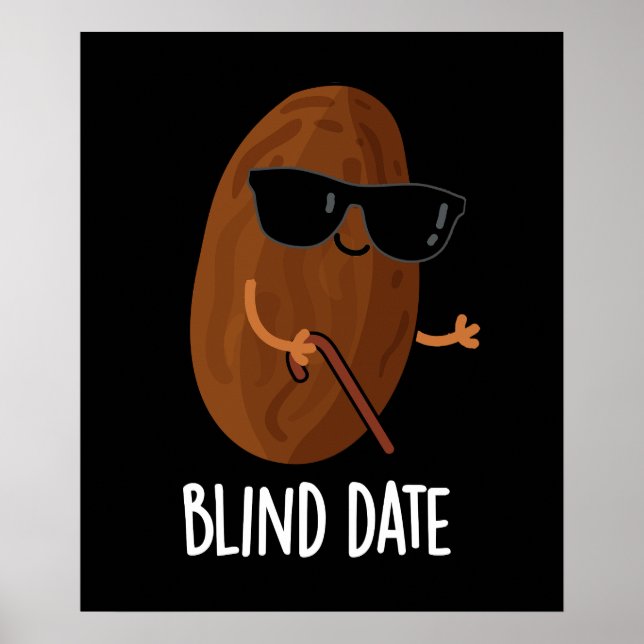 Poster Date Aveugle Funny Fruit Pun Dark BG (Devant)