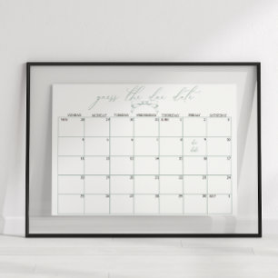 Poster Date de naissance de bébé Shower Floral Timeless V