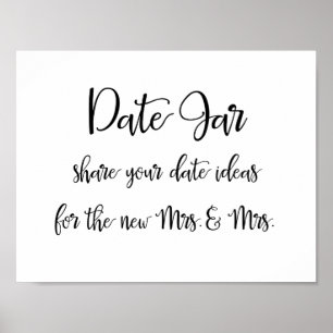 Poster Date jar idées mariage lesbien signe