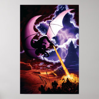 Poster d'attaque de dragon